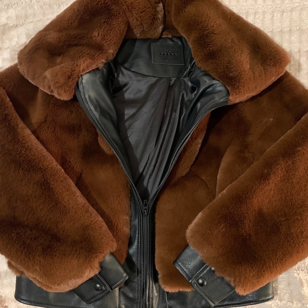 BLANKNYC Faux Fur Bomber Jacket